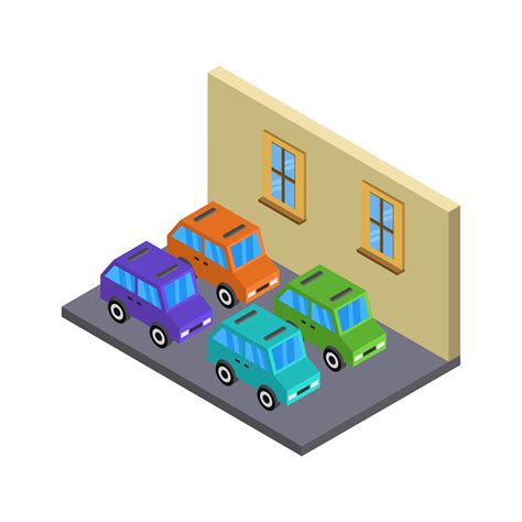 Isometric Garage On Background 2286851 Vector Art at Vecteezy