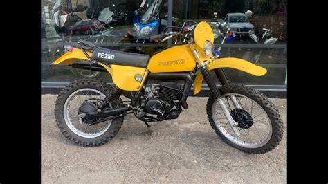 SUZUKI PE 250 1978 YELLOW / BLACK 2-STROKE QUICK REVIEW AND START UP ...