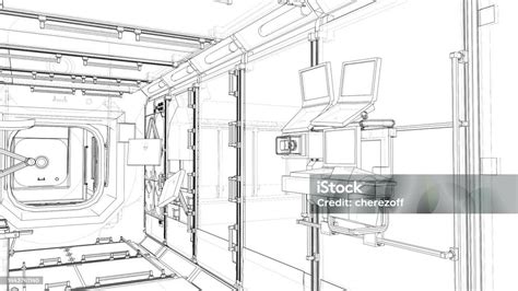 Interior Of The Space Station Vector Stock Illustration - Download ...