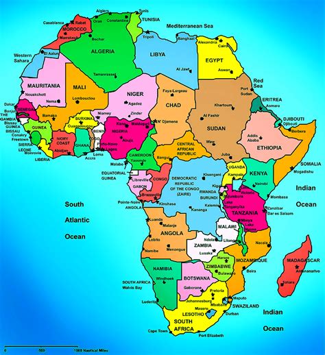 Map Of Africa With Country Names – Topographic Map of Usa with States