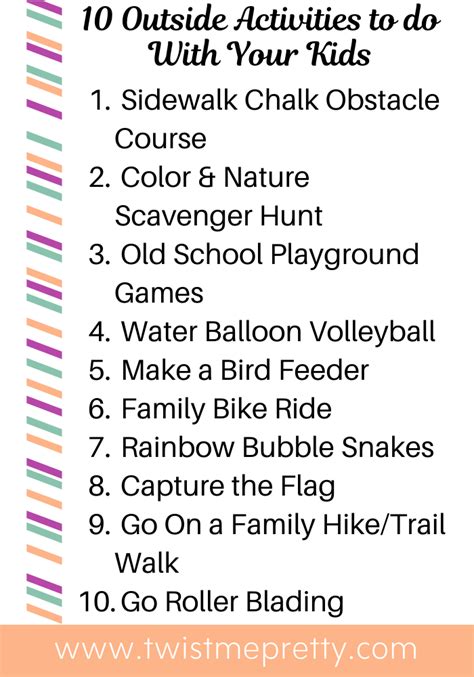 10 Outside Activities To Do With Your Kids - Twist Me Pretty