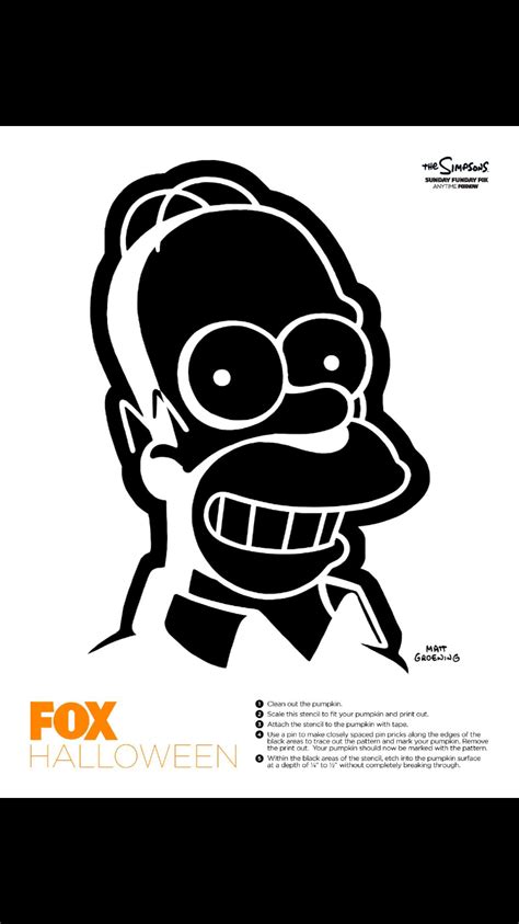 Printable Simpsons Pumpkin Stencils