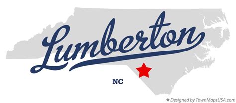 Map of Lumberton, NC, North Carolina