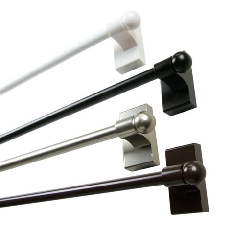 Magnetic Curtain Rod 17-30" - Satin Nickel - Walmart.com - Walmart.com