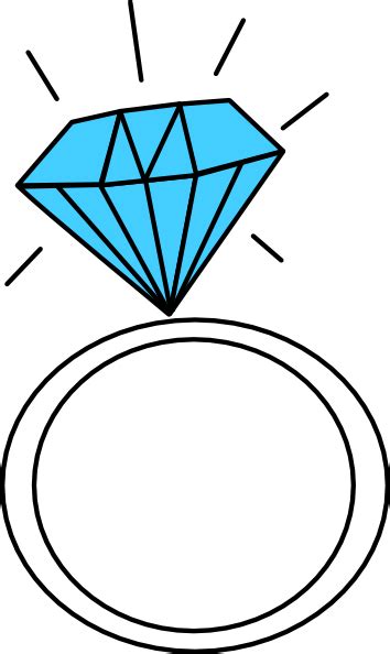 Diamond ring teal clip art at vector clip art png – Clipartix