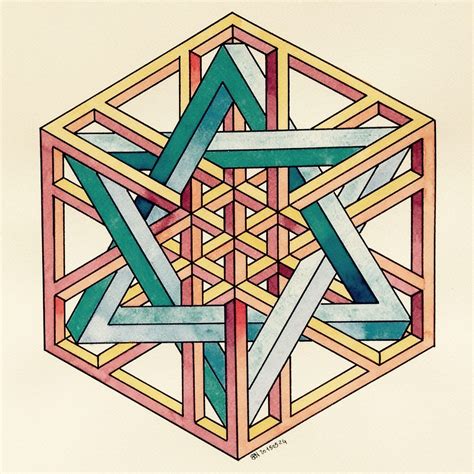 Regolo | Geometric drawing, Isometric art, Optical illusions art