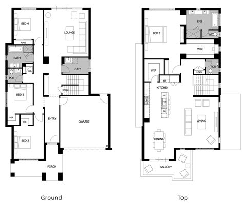 Two Storey Floor Plan - floorplans.click