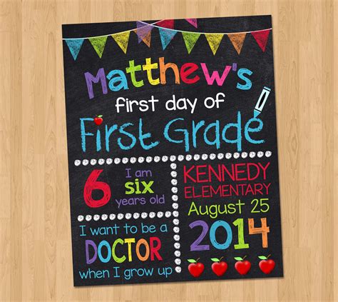 First Day Of School Sign Printables Templates Free