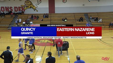 Men's College Basketball: Quincy College vs Eastern Nazarene - January ...