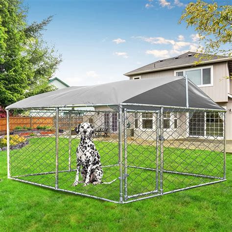 Amazon.com: MAGIC UNION Dog Kennel Dog Fence Outdoor Metal Dog Cage ...