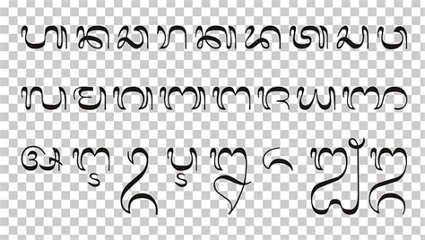 Balinese Alphabet Javanese Script Writing System Pallava Script PNG ...