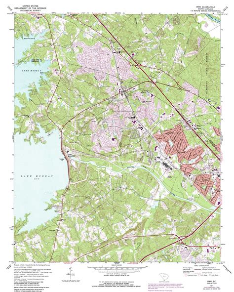 Irmo topographic map, SC - USGS Topo Quad 34081a2