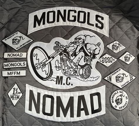 MONGOLS Motorcycle Club MC Biker Iron On Patch Rockers for Vest Cut ...