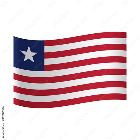 The flag of Liberia, National flag of Liberia: red and white horizontal ...