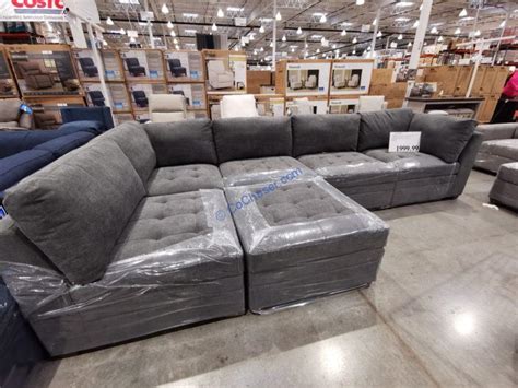 Thomasville 6PC Modular Fabric Sectional, Living Style FY23 Gray ...