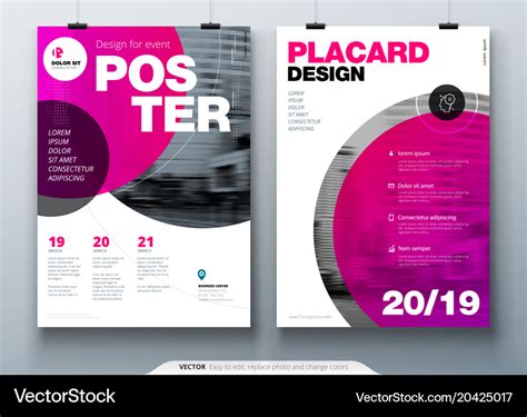 Poster template layout design business Royalty Free Vector