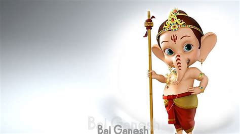 Bal Ganesh Cartoon White Background Cartoon, HD wallpaper | Peakpx