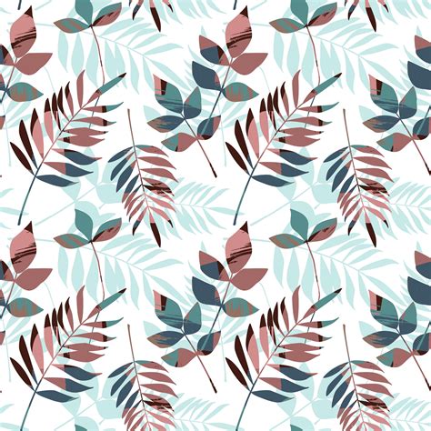 Abstract floral seamless pattern with trendy hand drawn textures ...