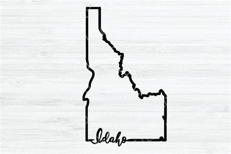 Idaho Outline SVG. Idaho Cursive Vector File. Idaho Design. Idaho State ...