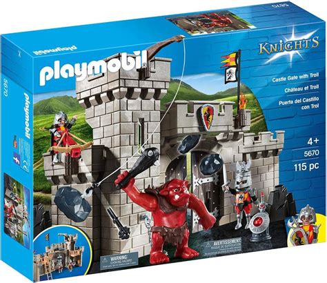 Playmobil Knights 5670 - Knights' Castle Gate with Troll : Amazon.co.uk ...