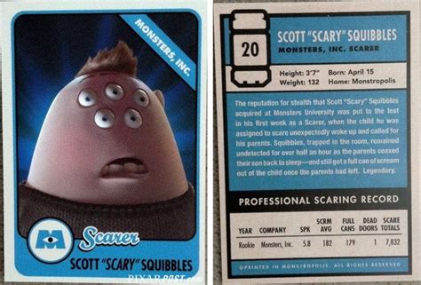 Monsters University Scare Cards - The Complete Guide | Pixar Post ...