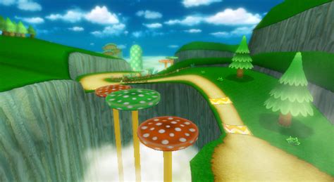 File:Mushroom Gorge MKWii.png - Super Mario Wiki, the Mario encyclopedia