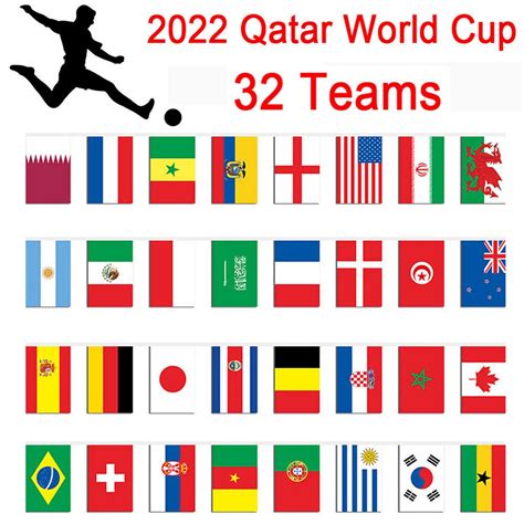 Qatar World Cup 2022 Official Nations Flags Fabric - Etsy