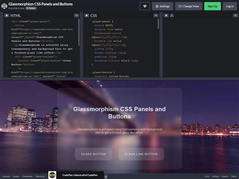 15 Glassmorphism Design Code Snippets and Working Examples - Super Dev ...