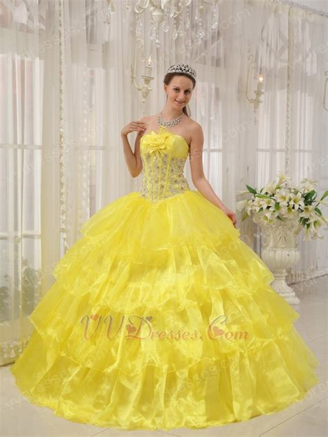 Canary Yellow Dress For Weddings