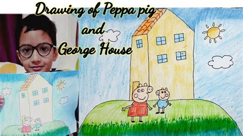 Peppa pig# peppa pig house # how to draw peppa pig house # drawing of ...