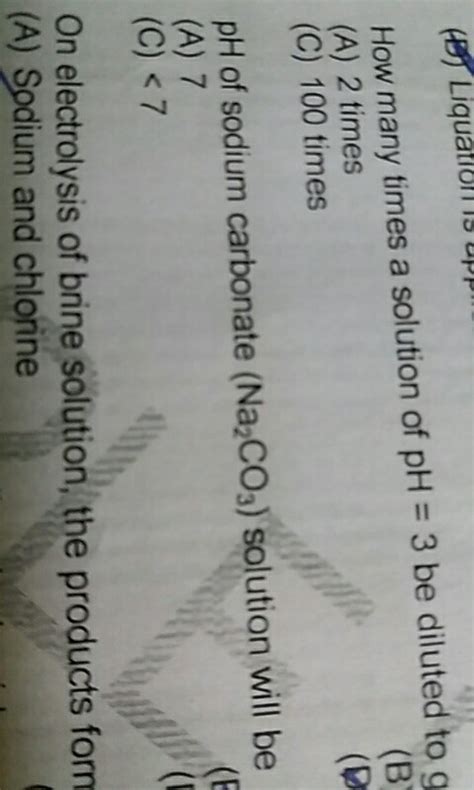 pH of sodium carbonate (Na2Co3) solution will be - Science - Acids ...