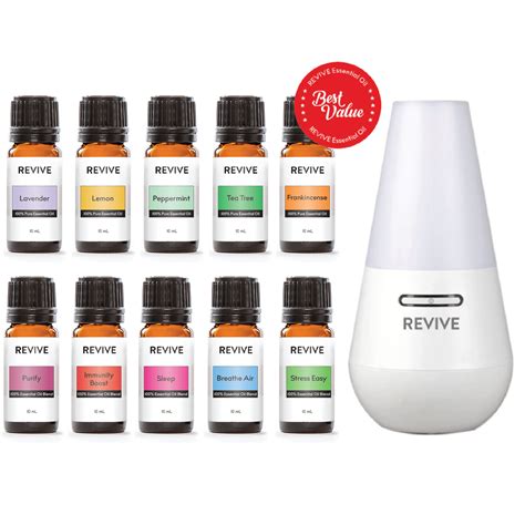 Starter Kit (best Value) With Diffuser - REVIVE Essential Oils