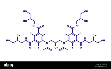 Iodixanol contrast agent molecule, illustration Stock Photo - Alamy