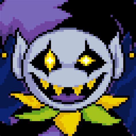 Jevil Pixel Art Here is a set of 2d pixel art evil monster sprites