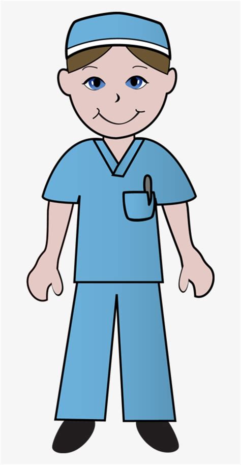 Male Nurse Clipart Png - Doctor In Scrubs Clipart Transparent PNG ...