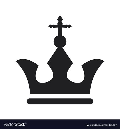 King crown silhouette Royalty Free Vector Image