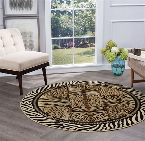 Bliss Rugs Serena Contemporary Indoor Round Area Rug - Walmart.com ...