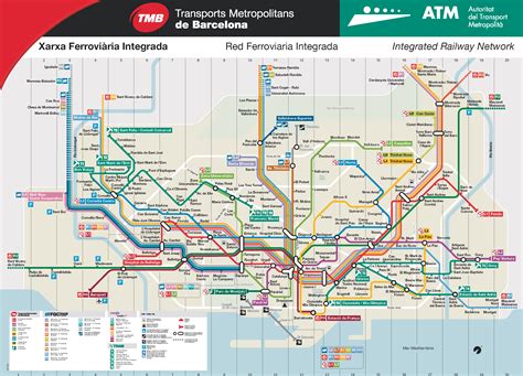 Large detailed metro map of Barcelona city. Barcelona city large ...