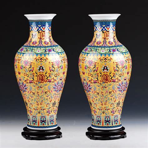 Luxury Jingdezhen Antique Longevity Porcelain Enamel Floor Vase ...