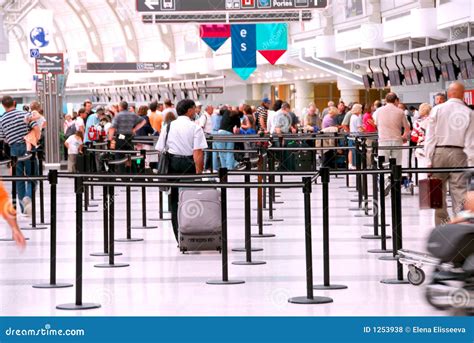 Airport crowd stock photo. Image of passengers, journey - 1253938