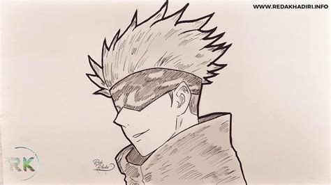 Comment dessiner Satoru Gojo (Jujutsu Kaisen) | Dessin Facile ...