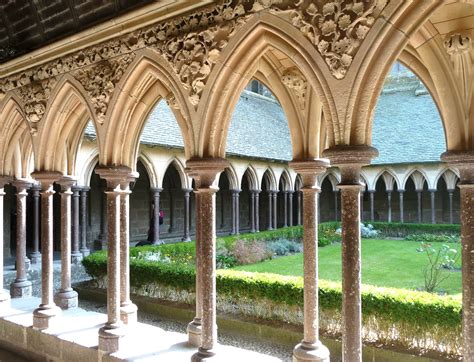 Cloisters at Mont Saint Michel, France | Cloister, Taj mahal, France