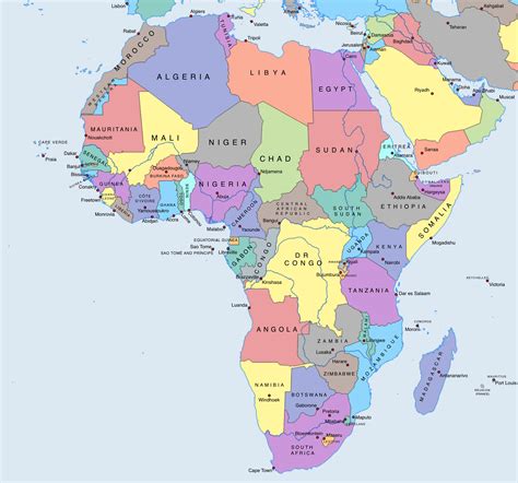 Free Maps of Africa | Mapswire