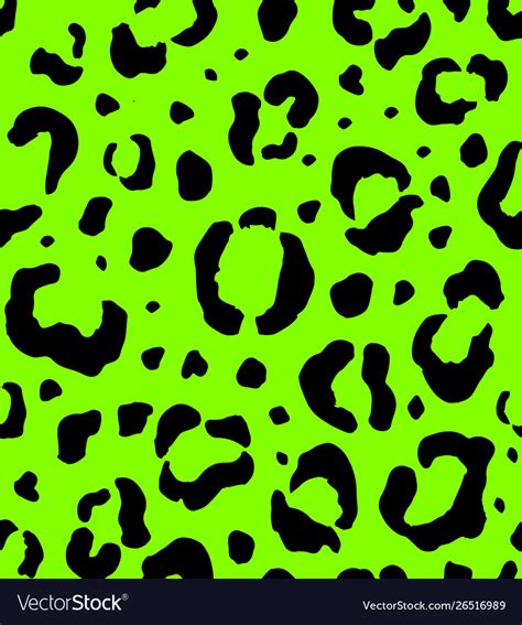 Seamless pattern neon green leopard print Vector Image