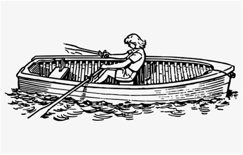 Black And White Png Boating - Rowing Boat Clipart Black And White ...