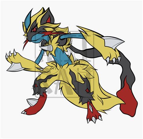 Lucario Zoroark Zeraora Fusion, HD Png Download - kindpng