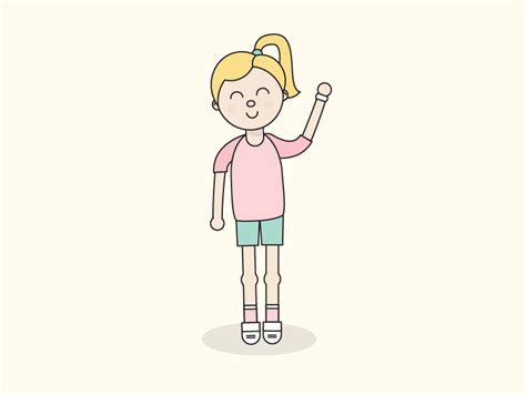 Girl Waving by Rosie Phillpot on Dribbble