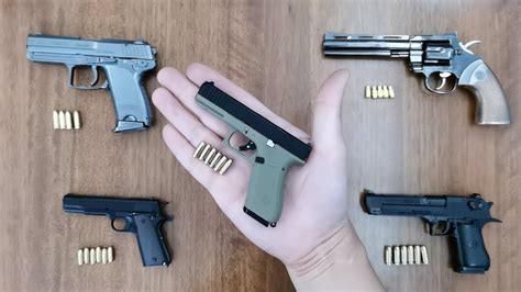 Top 5 Mini Gun in 1:2 Scale 2022 - Miniature Pistol with Bullets - YouTube