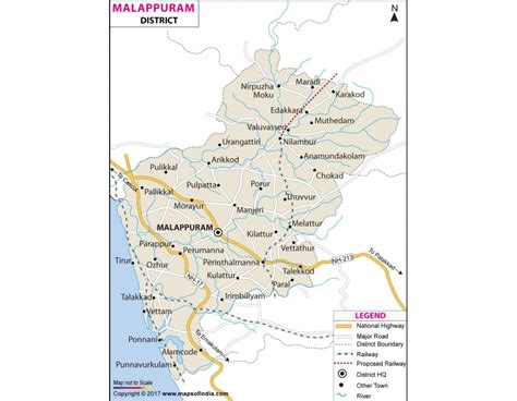 Buy Malappuram District Map Online