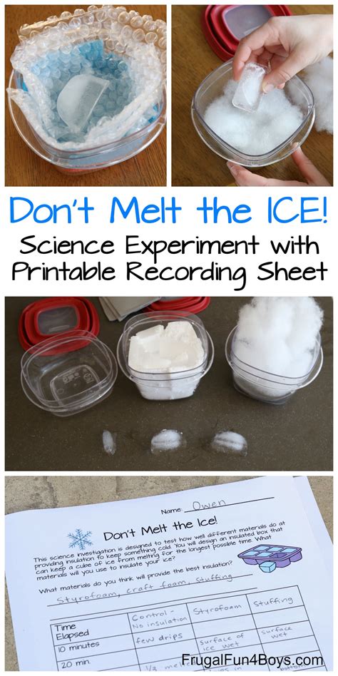 Don't Melt the Ice! Science Experiment for Kids - Frugal Fun For Boys ...